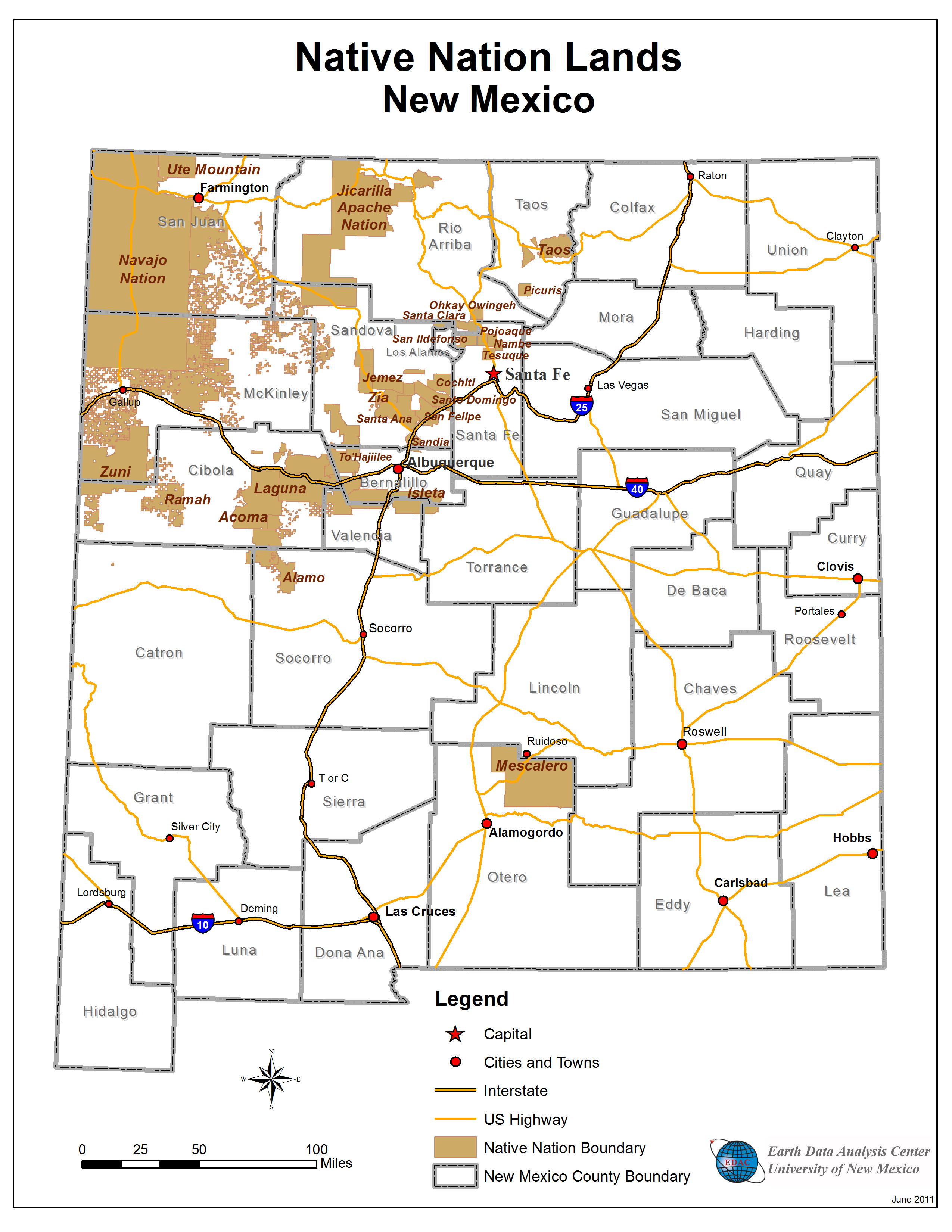 Native American Tribes In New Mexico Map